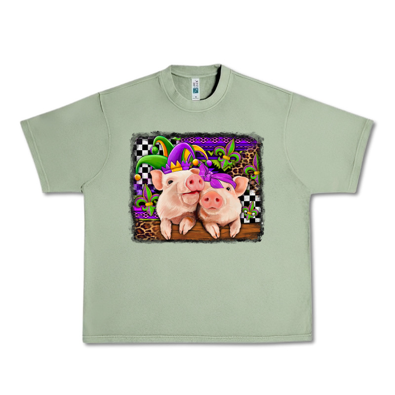 Mardi Gras Western Leopard Pigs Urban Heavy Tee by Jasminsmagicworld | Teevron