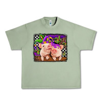 Oil Green mardi gras western leopard pigs Urban Heavy Tee - Jasminsmagicworld