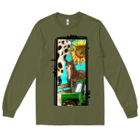 Army Green farm life alphabet lowercase letters l Long Sleeve Tee - BundleAndBundleShop