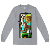 Heather Grey farm life alphabet lowercase letters l Long Sleeve Tee - BundleAndBundleShop
