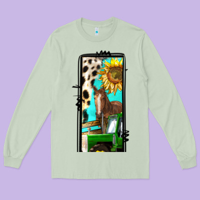 Farm Life Alphabet Lowercase Letters L Long Sleeve Tee Designed By Bundleandbundleshop
