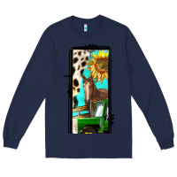 Navy farm life alphabet lowercase letters l Long Sleeve Tee - BundleAndBundleShop