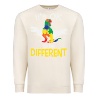 Sandshell it’s ok to be different autism dinosaur Premium Sweatshirt - linhVisuals