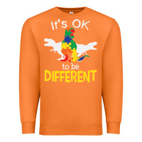 Carrot it’s ok to be different autism dinosaur Premium Sweatshirt - linhVisuals