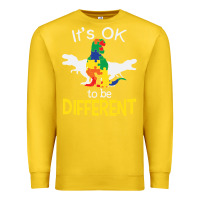 Lemon it’s ok to be different autism dinosaur Premium Sweatshirt - linhVisuals