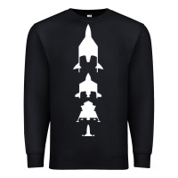 Black Virgin Galactic Evolution Premium Sweatshirt - linhVisuals