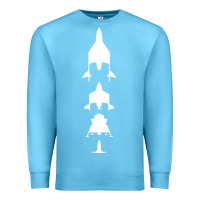 Ocean Blue Virgin Galactic Evolution Premium Sweatshirt - linhVisuals