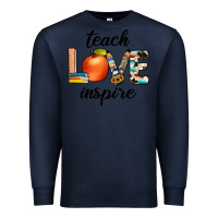 Navy teach love inspıre Premium Sweatshirt - JahusDesignShop