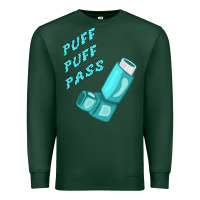 Sports Green puff puff pass inhaler Premium Sweatshirt - linhVisuals