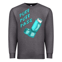 Charcoal Heather puff puff pass inhaler Premium Sweatshirt - linhVisuals