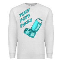 Oatmeal Heather puff puff pass inhaler Premium Sweatshirt - linhVisuals