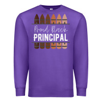 Purple womens proud black principal, black history month school principal v n Premium Sweatshirt - linhVisuals