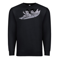 Black newastro boy and uran Premium Sweatshirt - linhVisuals