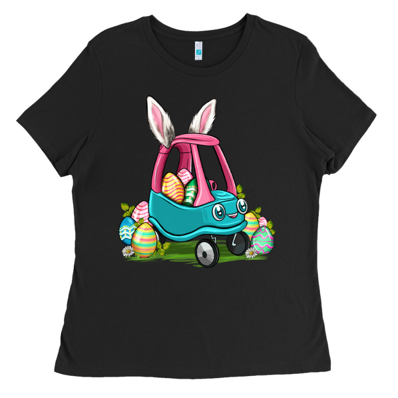 Easter Toddler Car Ladies Tee by OliviaCreatesArt | Teevron