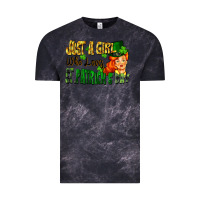 Cloud Black Just a girl who loves St. Patrick's Day Vintage Tee - FaDigitalArtStudio