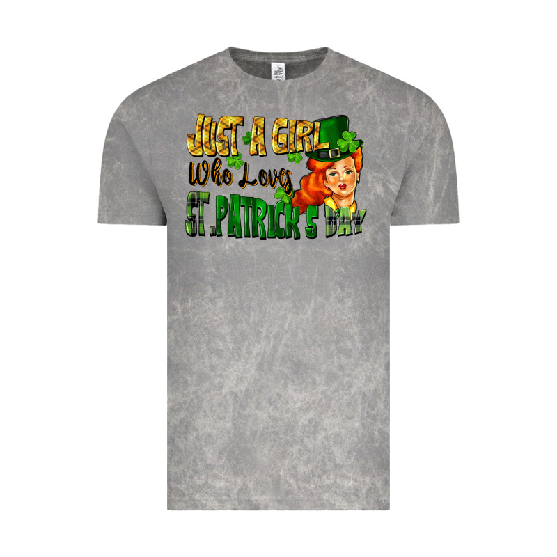 Just A Girl Who Loves St. Patrick's Day Vintage Tee by FaDigitalArtStudio | Teevron