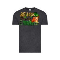 Vintage Black Just a girl who loves St. Patrick's Day Vintage Tee - FaDigitalArtStudio