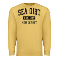 Antique Gold womens sea girt new jersey nj vintage sports design black design v nec Premium Sweatshirt - linhVisuals