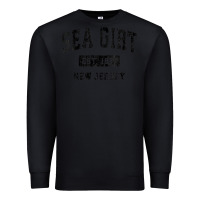 Black womens sea girt new jersey nj vintage sports design black design v nec Premium Sweatshirt - linhVisuals