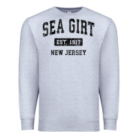 Heather Grey womens sea girt new jersey nj vintage sports design black design v nec Premium Sweatshirt - linhVisuals