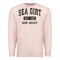 Pale Pink womens sea girt new jersey nj vintage sports design black design v nec Premium Sweatshirt - linhVisuals