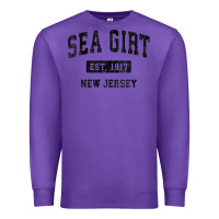 Purple womens sea girt new jersey nj vintage sports design black design v nec Premium Sweatshirt - linhVisuals