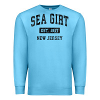 Ocean Blue womens sea girt new jersey nj vintage sports design black design v nec Premium Sweatshirt - linhVisuals
