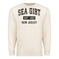 Sandshell womens sea girt new jersey nj vintage sports design black design v nec Premium Sweatshirt - linhVisuals