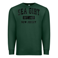 Sports Green womens sea girt new jersey nj vintage sports design black design v nec Premium Sweatshirt - linhVisuals