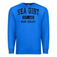 True Royal womens sea girt new jersey nj vintage sports design black design v nec Premium Sweatshirt - linhVisuals