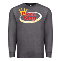 Charcoal Heather pizza king cowboy Premium Sweatshirt - linhVisuals