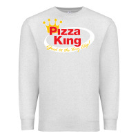 Oatmeal Heather pizza king cowboy Premium Sweatshirt - linhVisuals
