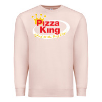 Pale Pink pizza king cowboy Premium Sweatshirt - linhVisuals