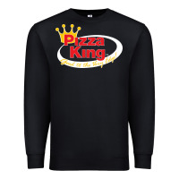 Black pizza king cowboy Premium Sweatshirt - linhVisuals