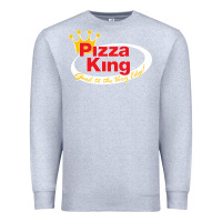Heather Grey pizza king cowboy Premium Sweatshirt - linhVisuals