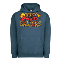 Pigment Midnight Navy busy raising ballers softball Urban Hoodie - Jasminsmagicworld