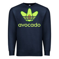 Navy newavocado originals three stripes Premium Sweatshirt - linhVisuals