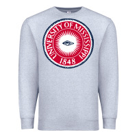 Heather Grey university of mississippi seal Premium Sweatshirt - linhVisuals