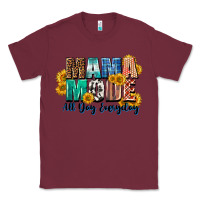 Burgundy Mama mode all day everyday  Mother's Day Classic Tee - CowGirlArtShop