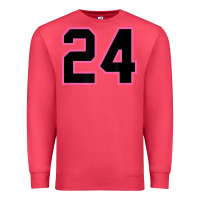 Cardinal number 24 sports jersey athlete fan pink black lucky number t shirt Premium Sweatshirt - linhVisuals