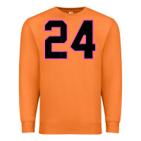 Carrot number 24 sports jersey athlete fan pink black lucky number t shirt Premium Sweatshirt - linhVisuals