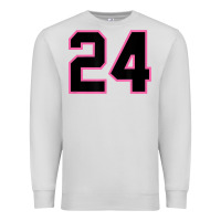 Dove Grey number 24 sports jersey athlete fan pink black lucky number t shirt Premium Sweatshirt - linhVisuals