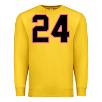 Lemon number 24 sports jersey athlete fan pink black lucky number t shirt Premium Sweatshirt - linhVisuals