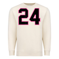 Number 24 Sports Jersey Athlete Fan Pink Black Lucky Number T Shirt Premium Sweatshirt | Teevron