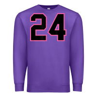 Purple number 24 sports jersey athlete fan pink black lucky number t shirt Premium Sweatshirt - linhVisuals
