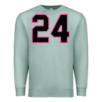 Seafoam number 24 sports jersey athlete fan pink black lucky number t shirt Premium Sweatshirt - linhVisuals