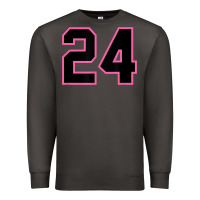 Smoke number 24 sports jersey athlete fan pink black lucky number t shirt Premium Sweatshirt - linhVisuals