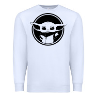 White newbaby yoda 01 Premium Sweatshirt - linhVisuals
