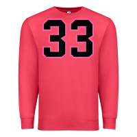 Cardinal number 33 sports jersey athlete fan pink black lucky number t shirt Premium Sweatshirt - linhVisuals
