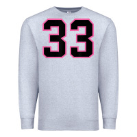 Number 33 Sports Jersey Athlete Fan Pink Black Lucky Number T Shirt Premium Sweatshirt | Teevron